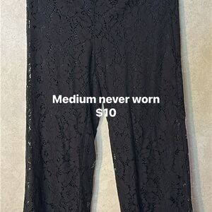 Black Lace Pants